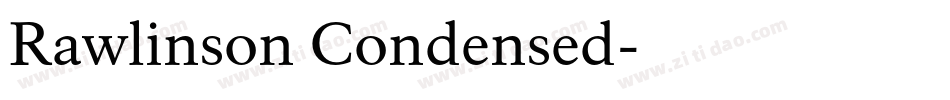Rawlinson Condensed字体转换